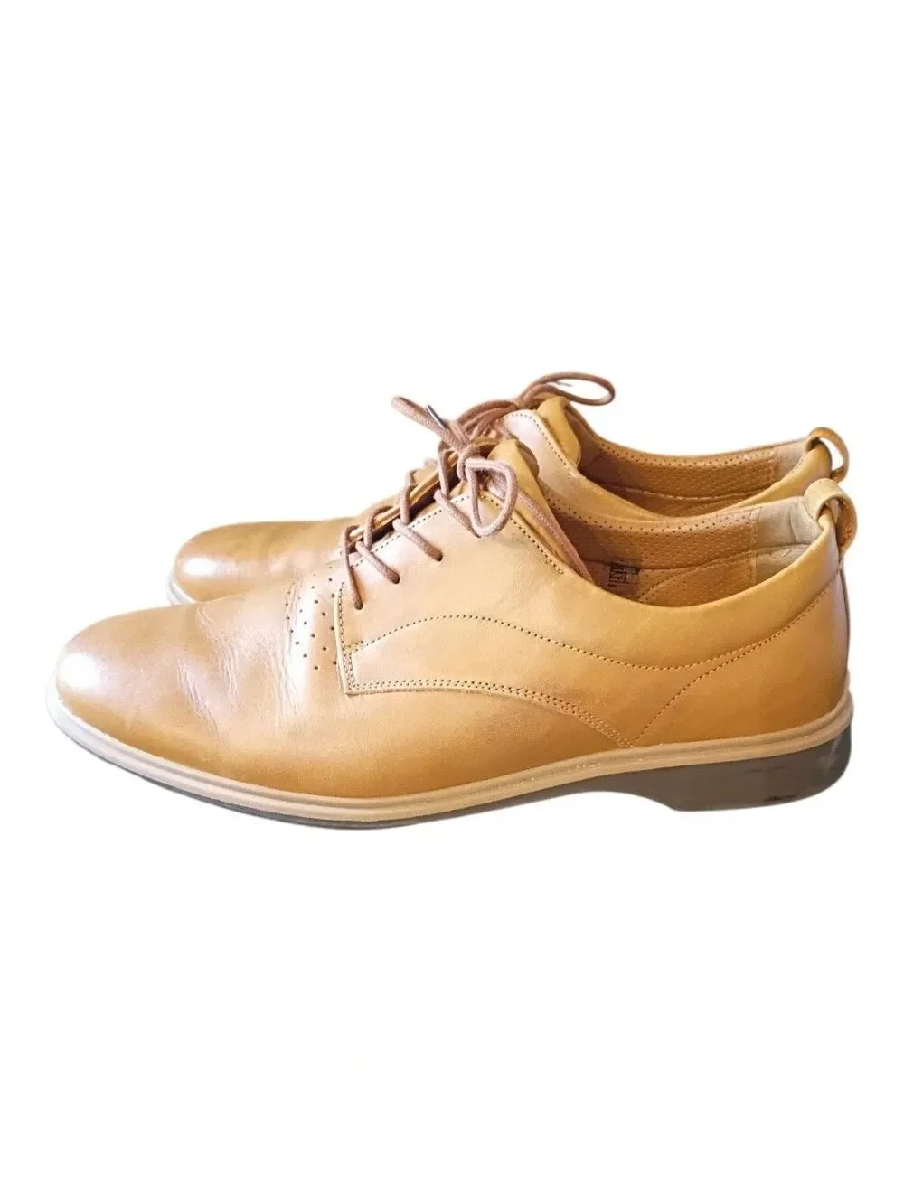 Amberjack Original Light Brown Leather Oxford Derby Comfort Soft Shoes 12